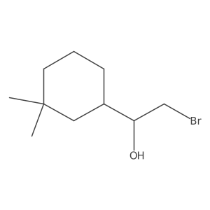 2-Bromo-1-(3,3-dimethylcyclohexyl)ethan-1-ol结构式