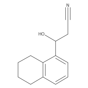 3-Hydroxy-3-(5,6,7,8-tetrahydronaphthalen-1-yl)propanenitrile结构式