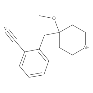 2-[(4-Methoxypiperidin-4-yl)methyl]benzonitrile Structure