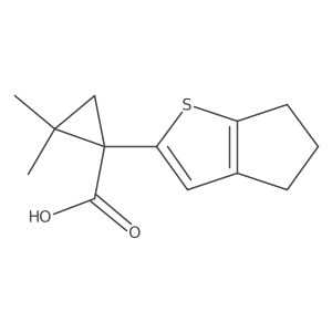 1-{4H,5H,6H-cyclopenta[b]thiophen-2-yl}-2,2-dimethylcyclopropane-1-carboxylic acid结构式