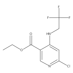 Ethyl 6-chloro-4-(2,2,2-trifluoroethylamino)pyridine-3-carboxylate结构式