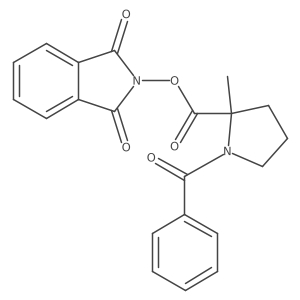 1,3-dioxo-2,3-dihydro-1H-isoindol-2-yl 1-benzoyl-2-methylpyrrolidine-2-carboxylate Structure