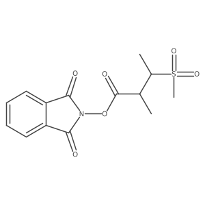 1,3-dioxo-2,3-dihydro-1H-isoindol-2-yl 3-methanesulfonyl-2-methylbutanoate结构式