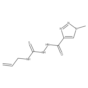 1-[(1-Methyltriazole-4-carbonyl)amino]-3-prop-2-enylthiourea Structure