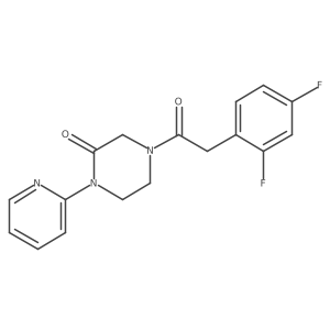 4-(2-(2,4-Difluorophenyl)acetyl)-1-(pyridin-2-yl)piperazin-2-one Structure