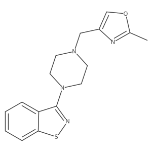 3-{4-[(2-Methyl-1,3-oxazol-4-yl)methyl]piperazin-1-yl}-1,2-benzothiazole Structure