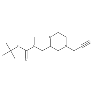 tert-Butyl (R)-methyl((4-(prop-2-yn-1-yl)morpholin-2-yl)methyl)carbamate Structure