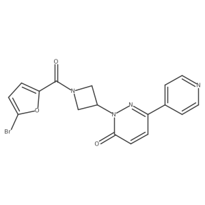 2-[1-(5-Bromofuran-2-carbonyl)azetidin-3-yl]-6-(pyridin-4-yl)-2,3-dihydropyridazin-3-one Structure