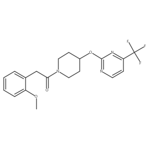 2-(2-Methoxyphenyl)-1-[4-[4-(trifluoromethyl)pyrimidin-2-yl]oxypiperidin-1-yl]ethanone结构式