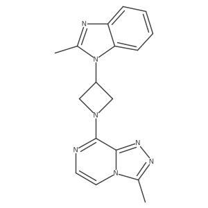 2-methyl-1-(1-{3-methyl-[1,2,4]triazolo[4,3-a]pyrazin-8-yl}azetidin-3-yl)-1H-1,3-benzodiazole Structure