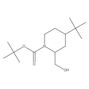 Tert-butyl (2R,4S)-4-tert-butyl-2-(hydroxymethyl)piperidine-1-carboxylate Structure
