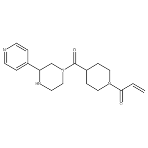 1-{4-[3-(Pyridin-4-yl)piperazine-1-carbonyl]piperidin-1-yl}prop-2-en-1-one结构式