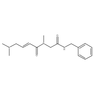 (E)-N-[2-(Benzylamino)-2-oxoethyl]-4-(dimethylamino)-N-methylbut-2-enamide结构式