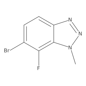 6-Bromo-7-fluoro-1-methyl-1H-benzo[d][1,2,3]triazole结构式