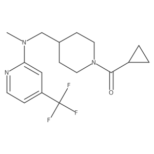 N-[(1-cyclopropanecarbonylpiperidin-4-yl)methyl]-N-methyl-4-(trifluoromethyl)pyridin-2-amine Structure