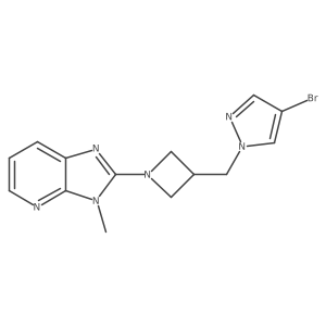 4-bromo-1-[(1-{3-methyl-3H-imidazo[4,5-b]pyridin-2-yl}azetidin-3-yl)methyl]-1H-pyrazole结构式