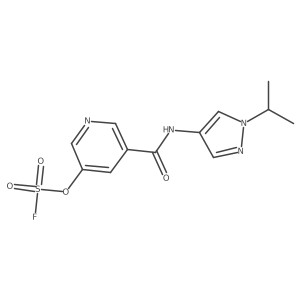 5-{[1-(propan-2-yl)-1H-pyrazol-4-yl]carbamoyl}pyridin-3-yl sulfurofluoridate结构式