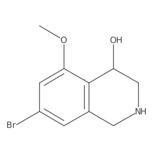 7-Bromo-1,2,3,4-tetrahydro-5-methoxy-4-isoquinolinol结构式