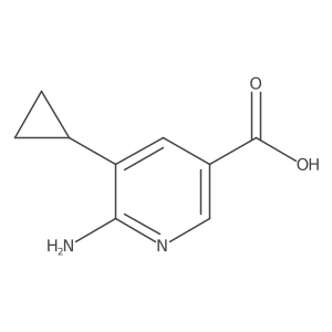 6-Amino-5-cyclopropylnicotinic acid结构式
