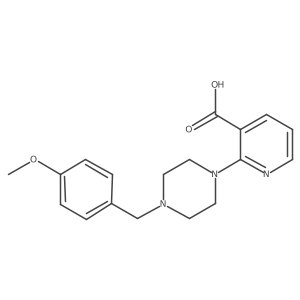 2-{4-[(4-Methoxyphenyl)methyl]piperazin-1-yl}pyridine-3-carboxylic acid结构式