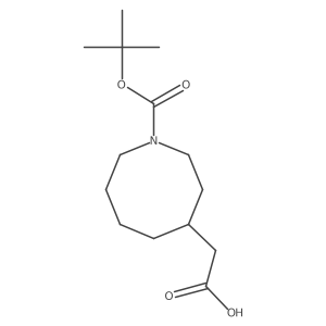 2-[1-[(2-Methylpropan-2-yl)oxycarbonyl]azocan-4-yl]acetic acid结构式