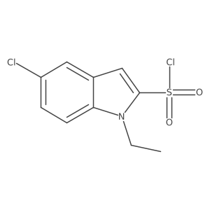 5-Chloro-1-ethyl-1h-indole-2-sulfonyl chloride结构式