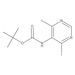tert-butyl N-(4,6-diiodopyrimidin-5-yl)carbamate Structure