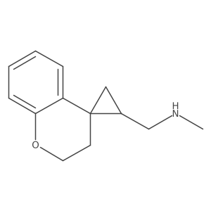 rac-{[(3'R,4S)-2,3-dihydrospiro[1-benzopyran-4,1'-cyclopropan]-3'-yl]methyl}(methyl)amine结构式