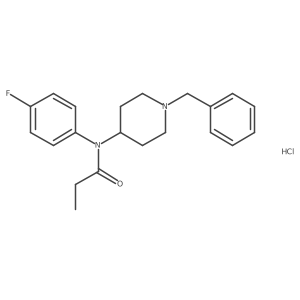 N-(4-fluorophenyl)-N-[1-(phenylmethyl)-4-piperidinyl]-propanamide,monohydrochloride Structure