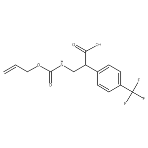 3-{[(Prop-2-en-1-yloxy)carbonyl]amino}-2-[4-(trifluoromethyl)phenyl]propanoic acid结构式