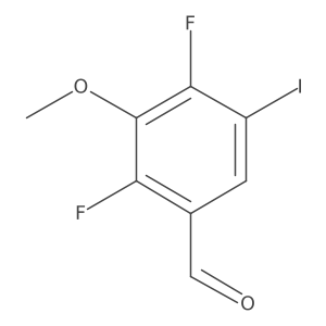 2,4-Difluoro-5-iodo-3-methoxybenzaldehyde结构式