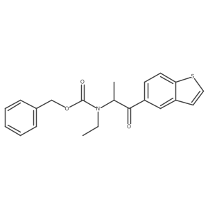 benzyl N-[1-(1-benzothiophen-5-yl)-1-oxopropan-2-yl]-N-ethylcarbamate结构式
