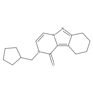 2-(cyclopentylmethyl)-1H,2H,7H,8H,9H,10H-pyrazino[1,2-b]indazol-1-one结构式