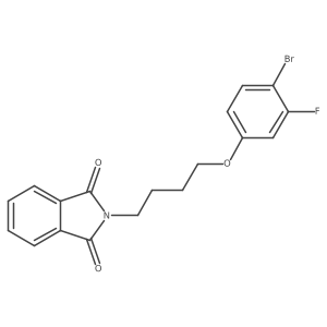 2-(4-(4-Bromo-3-fluorophenoxy)butyl)isoindoline-1,3-dione结构式