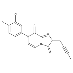 2-(but-2-yn-1-yl)-7-(3-chloro-4-fluorophenyl)-2H,3H,7H,8H-[1,2,4]triazolo[4,3-a]pyrazine-3,8-dione Structure