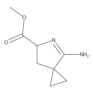 Methyl (S)-4-amino-5-azaspiro[2.4]hept-4-ene-6-carboxylate结构式