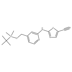 2-((4-(((Tert-butyldimethylsilyl)oxy)methyl)pyridin-2-yl)amino)thiazole-5-carbonitrile结构式