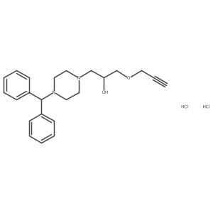 1-(4-Benzhydrylpiperazin-1-yl)-3-(prop-2-yn-1-yloxy)propan-2-ol dihydrochloride Structure