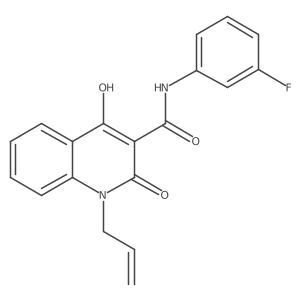 N-(3-fluorophenyl)-4-hydroxy-2-oxo-1-(prop-2-en-1-yl)-1,2-dihydroquinoline-3-carboxamide结构式