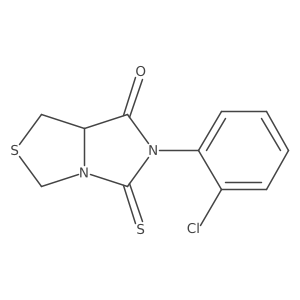 6-(2-Chlorophenyl)tetrahydro-5-thioxo-3H,7H-imidazo[1,5-c]thiazol-7-one结构式
