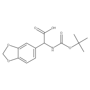 (S)-Benzo[1,3]dioxol-5-YL-tert-butoxycarbonylamino-acetic acid Structure