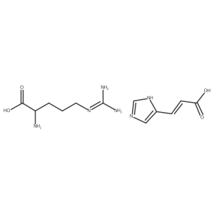 L-Arginine mono(3-(1H-imidazol-4-yl)acrylate)结构式