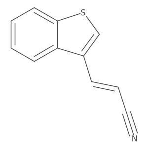 (E)-3-(1-benzothiophen-3-yl)prop-2-enenitrile结构式