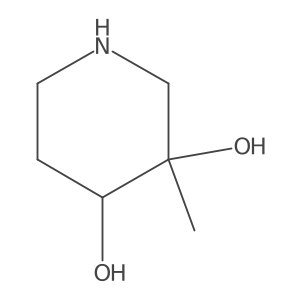 rac-(3R,4S)-3-methylpiperidine-3,4-diol结构式