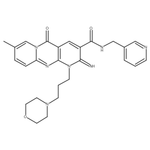 2-imino-8-methyl-1-(3-morpholin-4-ylpropyl)-5-oxo-N-(pyridin-3-ylmethyl)-1,5-dihydro-2H-dipyrido[1,2-a:2',3'-d]pyrimidine-3-carboxamide Structure