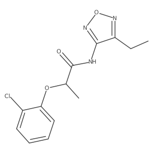 2-(2-chlorophenoxy)-N-(4-ethyl-1,2,5-oxadiazol-3-yl)propanamide结构式