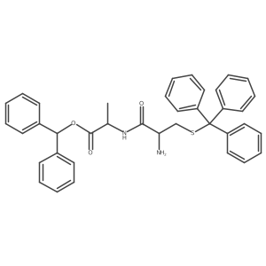 L-Alanine, N-[S-(triphenylmethyl)-L-cysteinyl]-, diphenylmethyl ester结构式