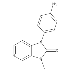 3-(p-Aminophenyl)-1-methyl-1H-imidazo(4,5-c)pyridin-2(3H)-one Structure