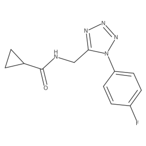 N-((1-(4-fluorophenyl)-1H-tetrazol-5-yl)methyl)cyclopropanecarboxamide结构式