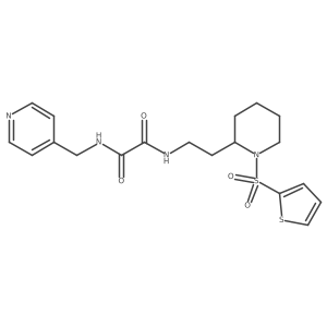 N1-(pyridin-4-ylmethyl)-N2-(2-(1-(thiophen-2-ylsulfonyl)piperidin-2-yl)ethyl)oxalamide结构式